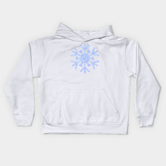 Snowflake (blue) Kids Hoodie by calenbundalas